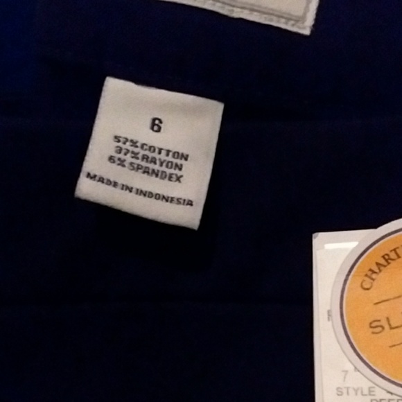 Charter Club Pants Slim Leg Navy New -4/ZZ - Picture 8 of 8